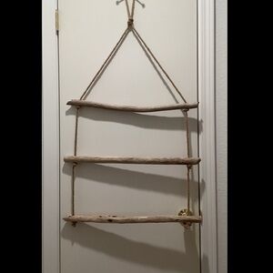 Driftwood Art, Hanging Driftwood Towel, Blanket Holder , Driftwood Coastal Art